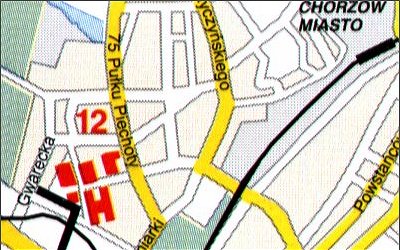 mapa kampusu chorzow