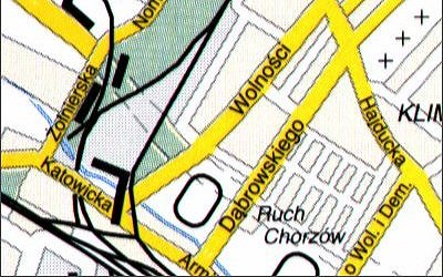 mapa kampusu chorzow