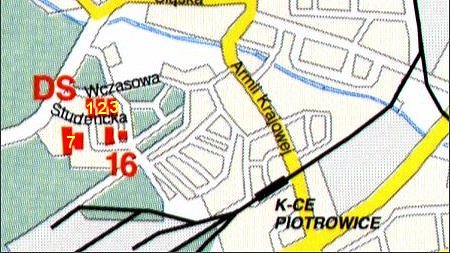 mapa kampusu - Ligota